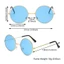 Kính râm kim loại VVDZA Nam nữ Hippie Disco Eyewear