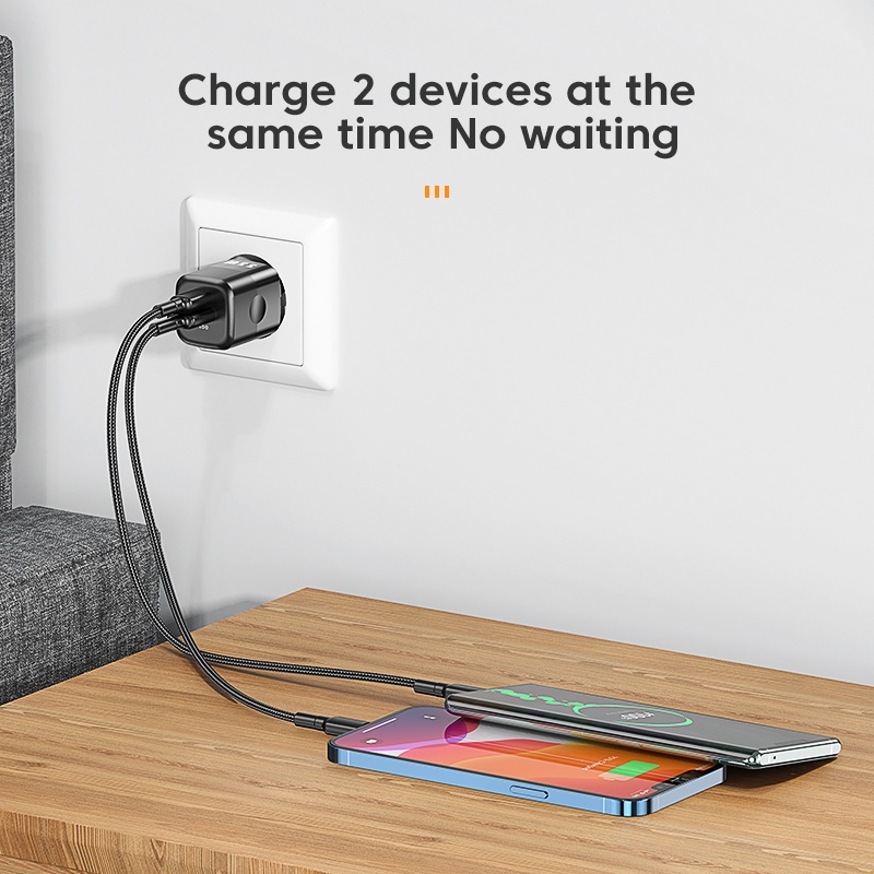 Mô tả Củ sạc KUULAA 4.0 3.0 33W PD 3.0 sạc nhanh phích cắm US EU thích hợp cho iPhone Xiaomi - 6