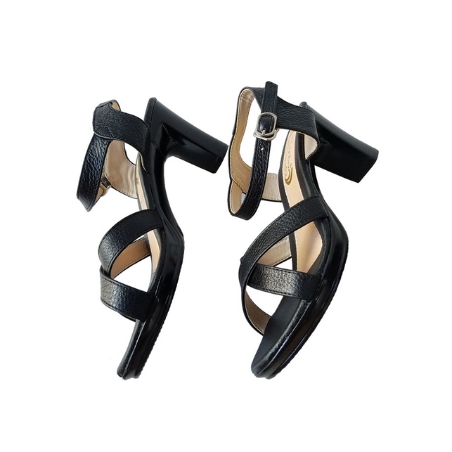 Giày Sandal Cao Gót Nữ Da Bò Thật BIGGBEN HKD456