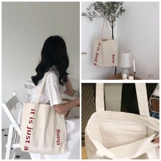 Túi Tote Vải CANVAS Chất Vintage siêu đẹp (có khóa kéo)