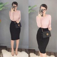 Áo thun gân tay dài tôn dáng, áo thun gân tay dài phong cách hàn quốc - RUBY CLOTHING A04