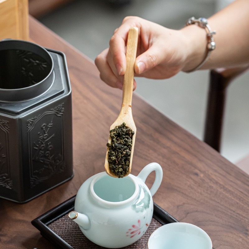 Muỗng Đong Trà Tre ONGTRE, Thìa Xúc Trà Khô, Muỗng Tre Pha Trà, Dụng Cụ Bàn Trà Cao Cấp