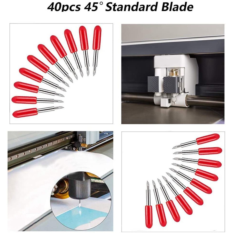 💖Bộ 40 Lưỡi Dao Cắt 45 Độ Thay Thế Tương Thích Với Máy Cắt Cricut