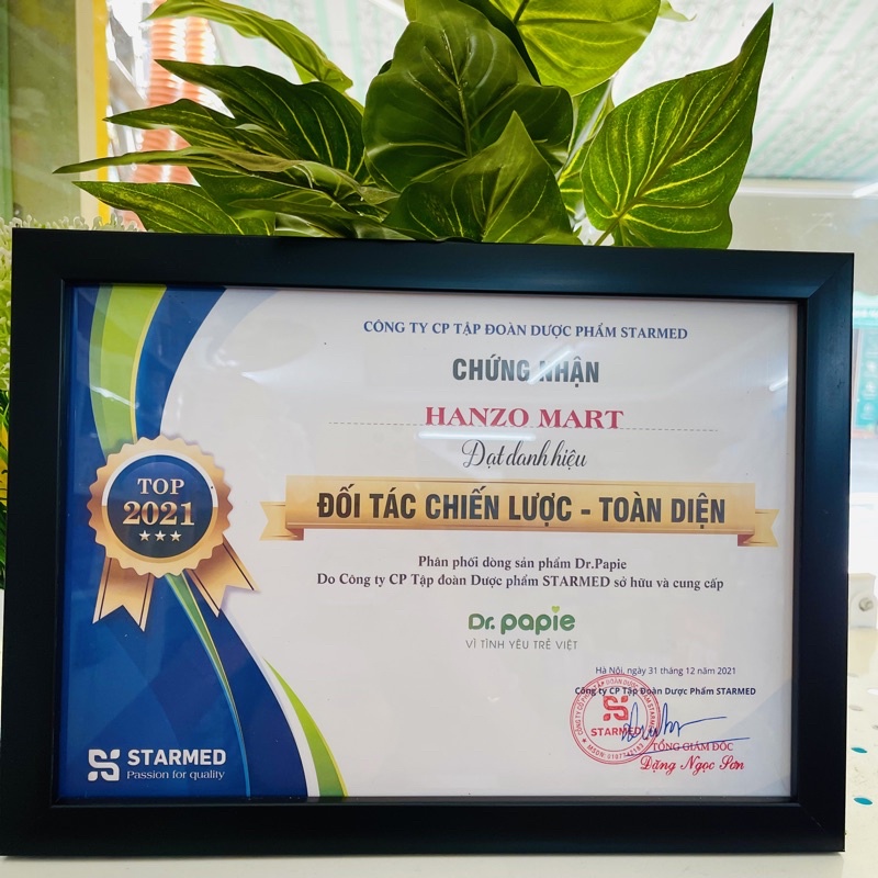 Gạc Rơ Lưỡi Dr Papie Vệ Sinh Răng Miệng Cho Bé Từ Sơ Sinh , Hộp 30 gói. hanzomart