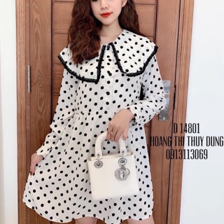 Hàng qc-đầm bi phối cổ ren