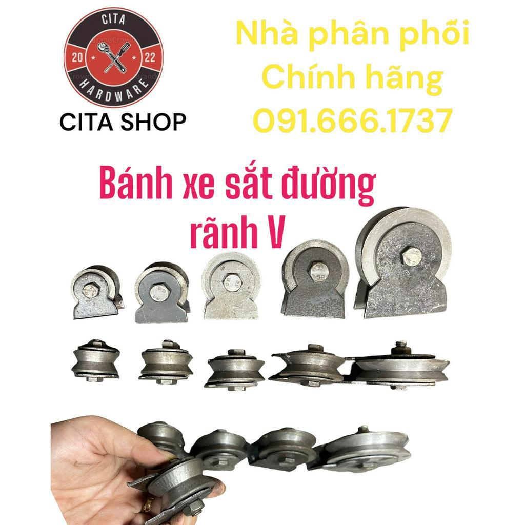 Bánh xe cửa sắt rãnh V đủ size | Shopee Việt Nam
