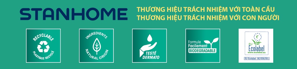 Mô tả Nước rửa chén bát cho máy rửa chén Stanhome Dish Gel Hương Chanh Bạc Hà Làm Sạch Dầu Mỡ 720ML - 11