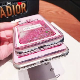Ốp điện thoại kim tuyến lỏng in họa tiết chim hồng hạc cho Iphone 11 Pro Xs Max Xr X 8 7 Plus