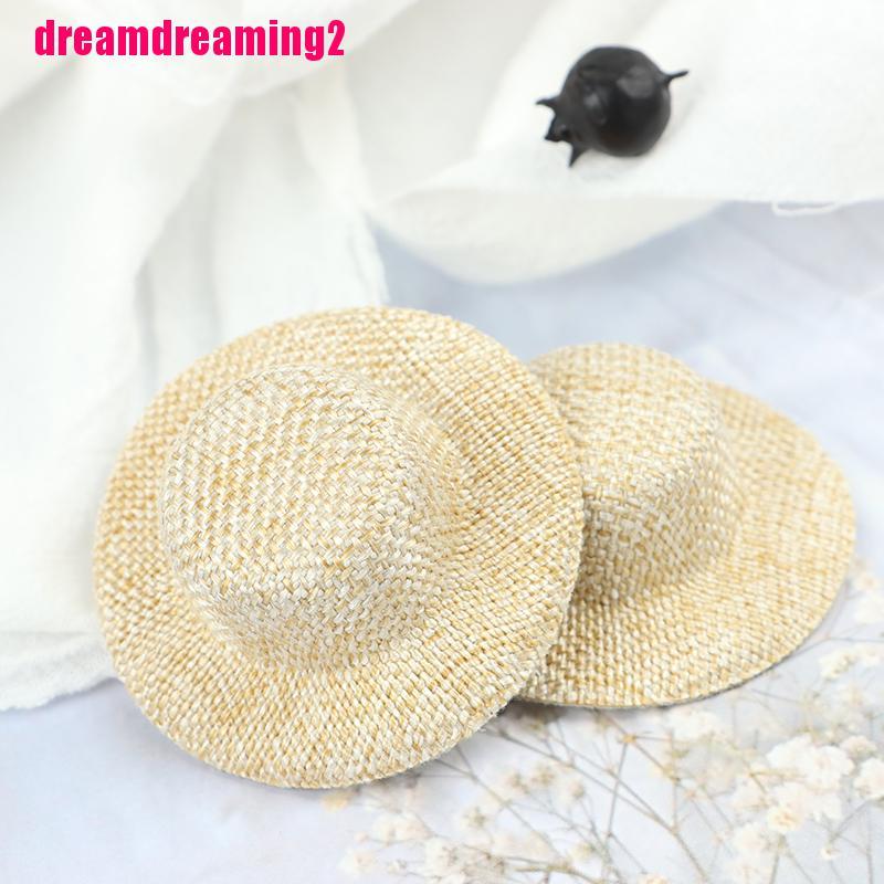 Bộ 2 Mũ Rơm Đáng Yêu Cho Búp Bê Nhà