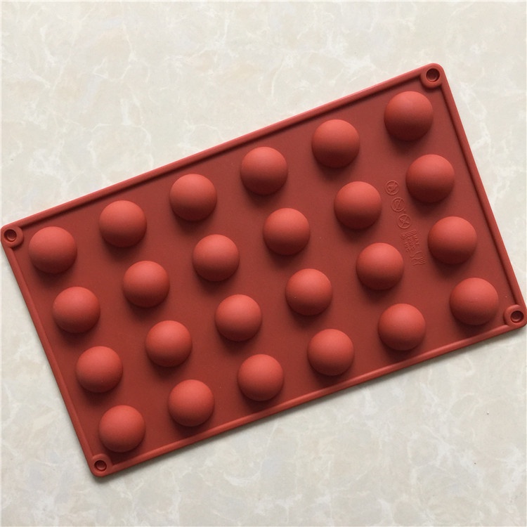 Khuôn Silicone Làm Bánh 15/18/24/35 Ngăn Hình Cầu