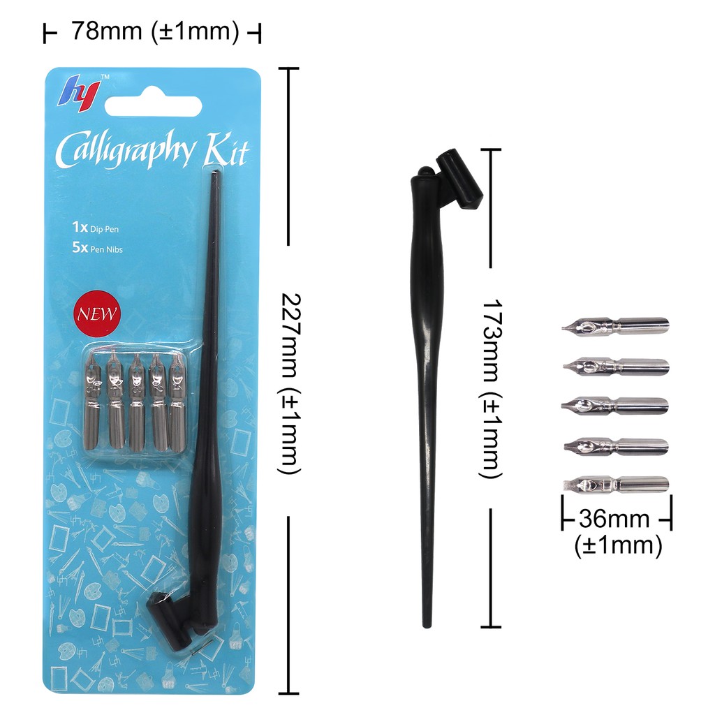 Ảnh Bộ 5 ngòi bút + 1 tay cầm bút SeamiArt chuyên nghiệp tiện dụng cho viết chữ thư pháp 2