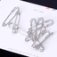 Set 10 kim băng bằng thép không gỉ màu bạc kích thước lớn tiện lợi dùng trong may mặc DIY