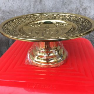 Mâm Bồng Đĩa Trầu Cau Chữ Phúc Bằng Đồng 14cm,16cm