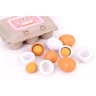 Set 6 Trứng Phục Sinh Đồ Chơi Bằng Gỗ Cho Bé