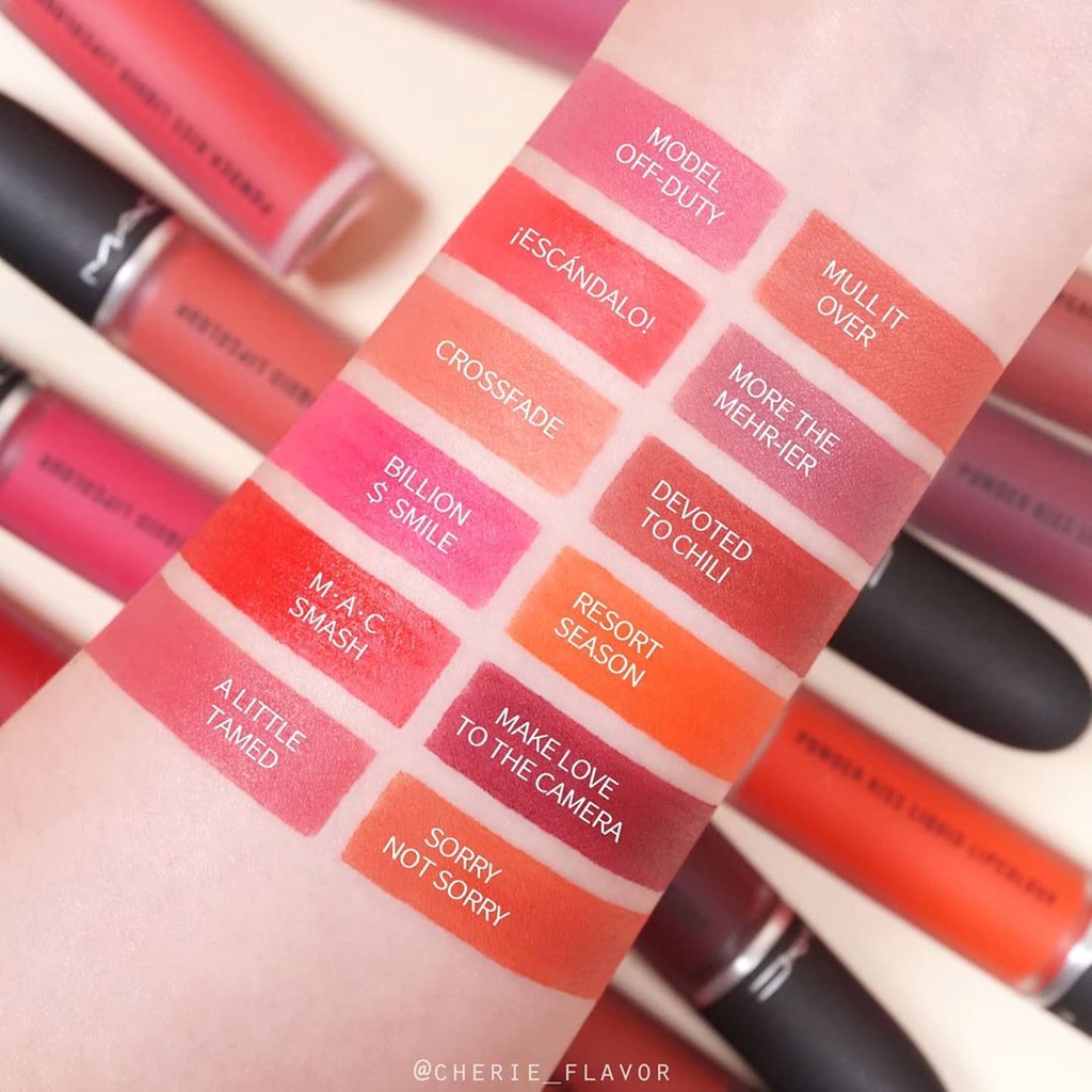 MAC Soft Mist Lip Gloss Matte Spring Lipstick Nữ Lip Gloss Mingtong 977 # / 982 # / 973 # / 974 # / 975 #