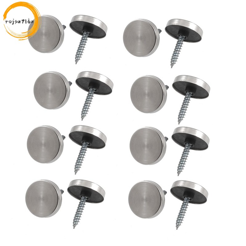8 chiếc 14mm Dia Gương trang trí bằng thép không gỉ Nắp vít s