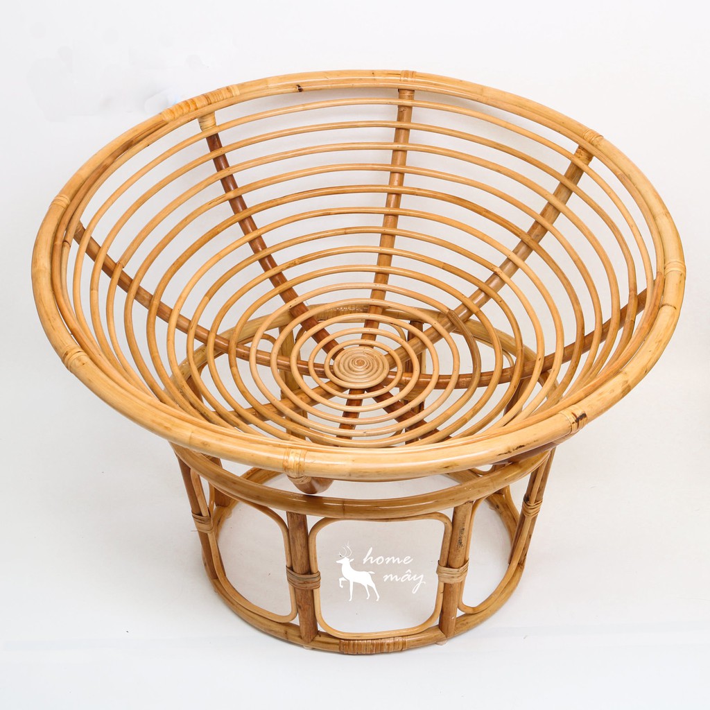 Ghế Mây Papasan KÈM nệm tròn - Sản phẩm thư giãn cho phòng khách và phòng ngủ từ HOME MÂY