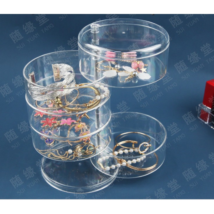 Hộp nhựa đựng trang sức 4 tầng xoay