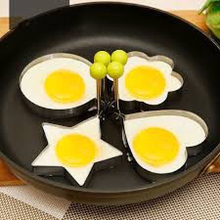 SET 5 Khuôn Rán Trứng Ốp La, Bánh - Khay Chiên Tạo Nhiều Hình Cute Có Núm Cầm 1613 Mienphivanchuyen199k