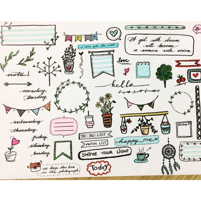 Hình dán trang trí sổ tay, bullet journal✨✨✨ | Shopee Việt Nam