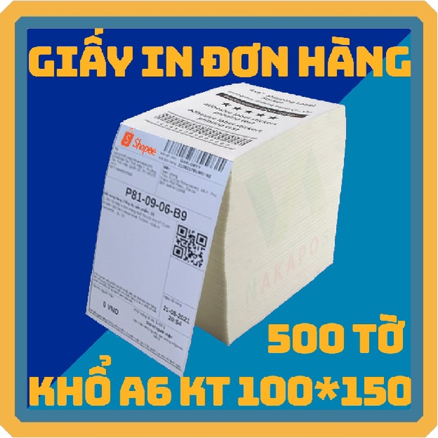 Giấy In Nhiệt A6 Tập 500 Tờ 100x150 - CÓ SẴN LỚP DÁN 100 TỜ 100*150 In ...