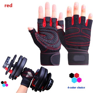 Găng tay nửa ngón thể thao thoáng khí, bảo vệ lòng bàn tay và cổ tay cho tập luyện cử tạ
