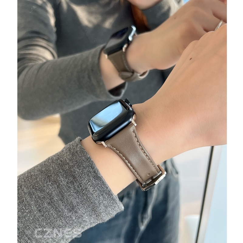 Thời Trang Nữ Eo Nhỏ Da Thật Chính Hãng Dây Đeo Cổ Điển Thích Hợp Cho Apple Watch S11 SE3 Ultra3 S10 S9 S8 SE S7 S6 Ultra 49mm 46mm 42mm 40mm 44mm 41mm 45mm Dây Đeo Tay