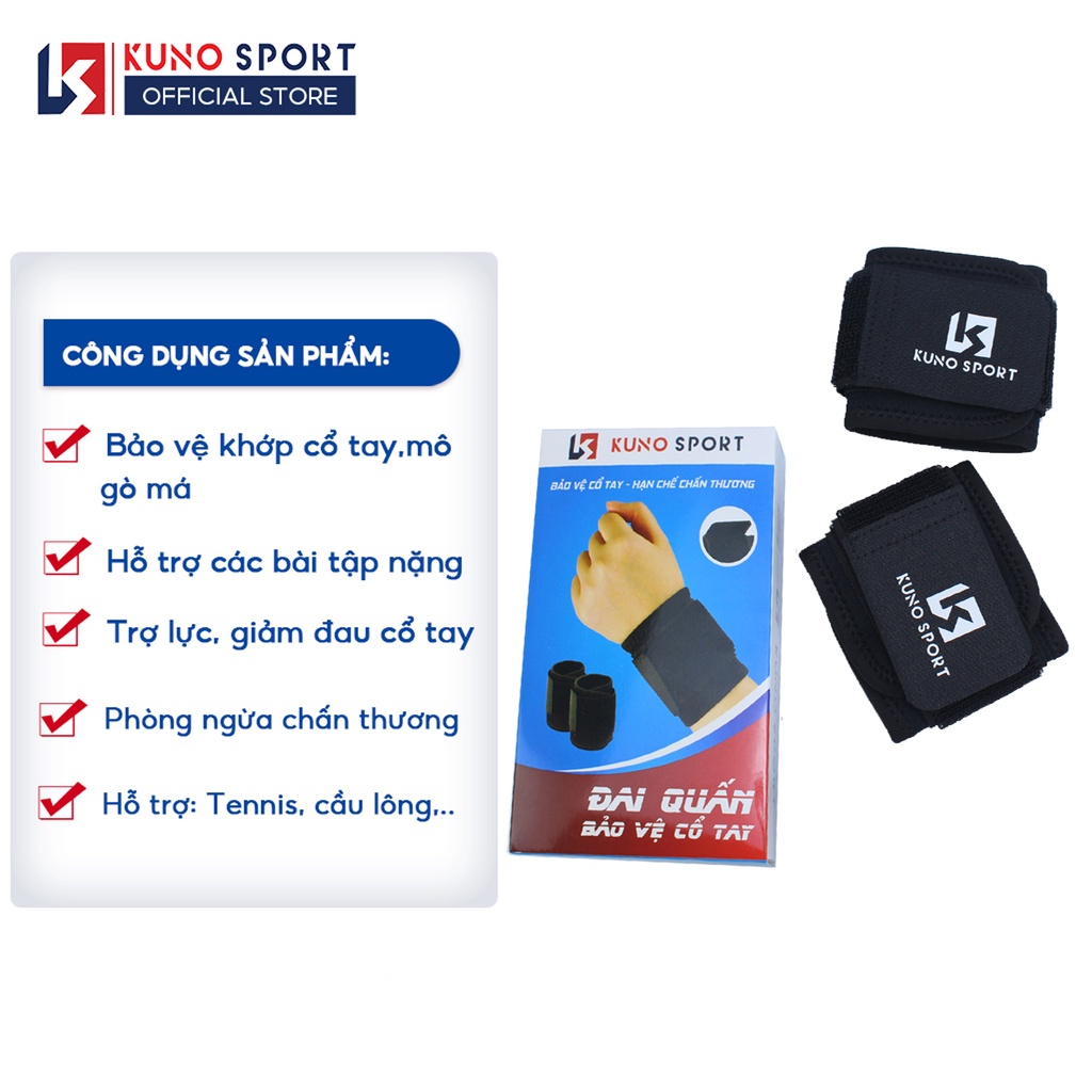 Ảnh Băng bảo vệ cổ tay tập thể thao KUNO có thể điều chỉnh 2