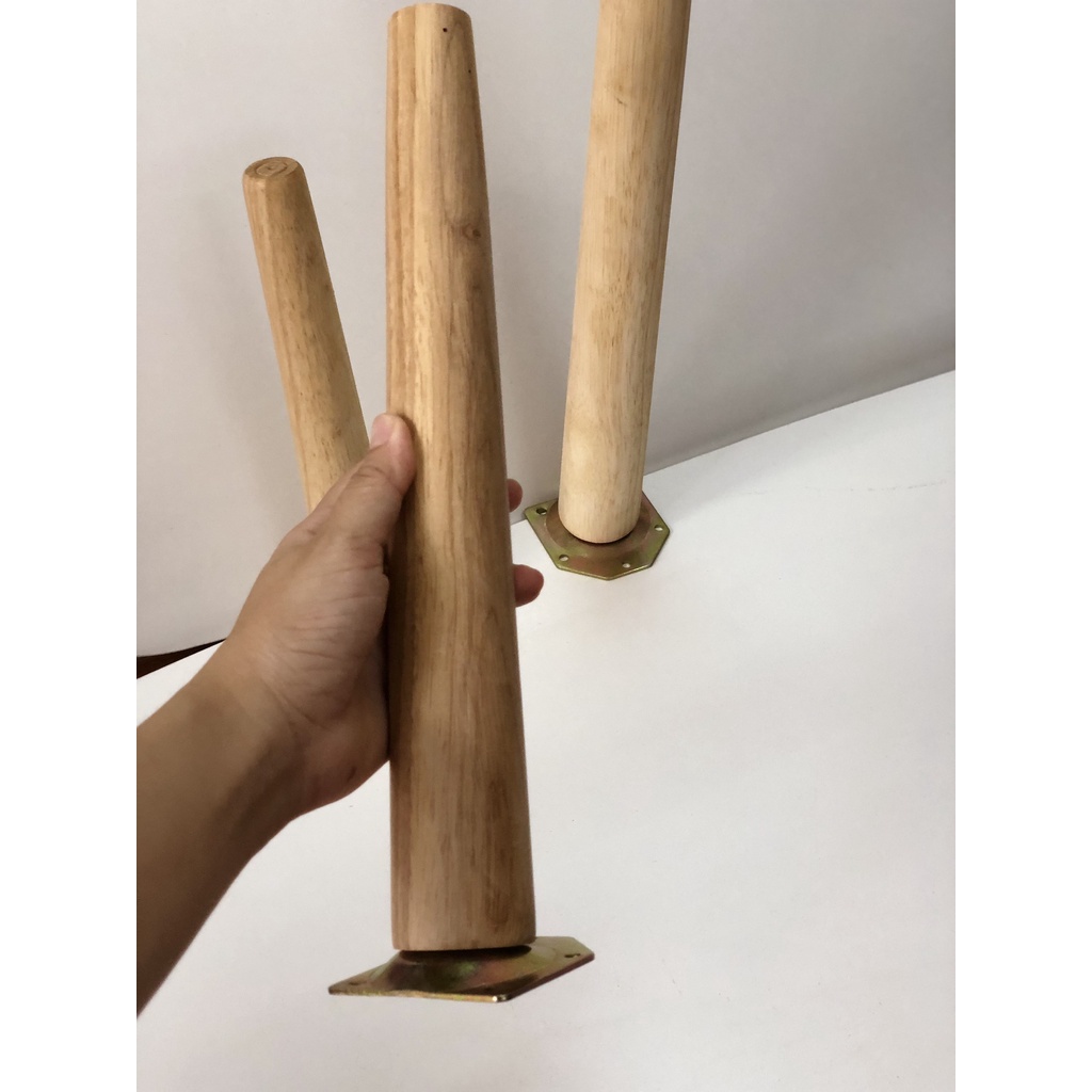 Chân bàn gỗ cao su, chân gỗ kèm pad, chân gỗ bề mặt nhẵn mịn, xịn, có nhiều kích thược lựa chọn Nhu Y Decor