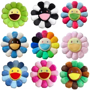 Gối hoa cầu vồng Takashi Murakami 40cm nhồi bông đầy màu sắc cho trẻ em nhồi bông