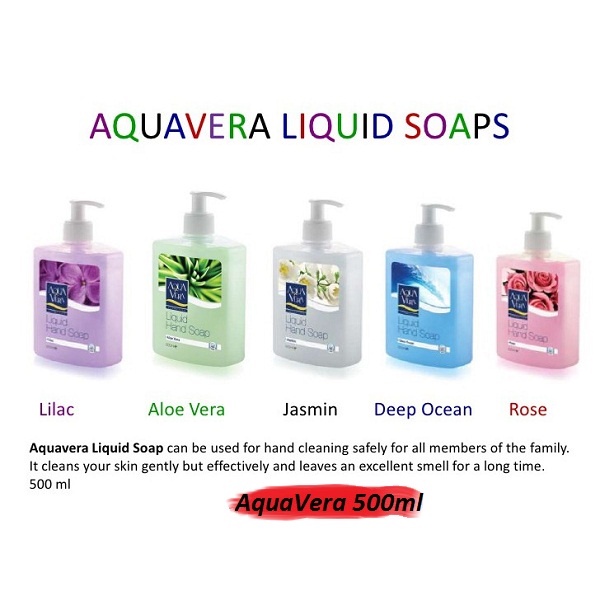 Nước rửa tay dưỡng chất Aquavera  tinh chất lựu 500ml