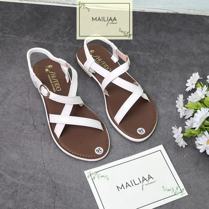 Sandal nữ, sandal nữ đế xẹp, sandal chiến binh nữ MAILIAA quai chéo chiến binh gắn nút đai thun