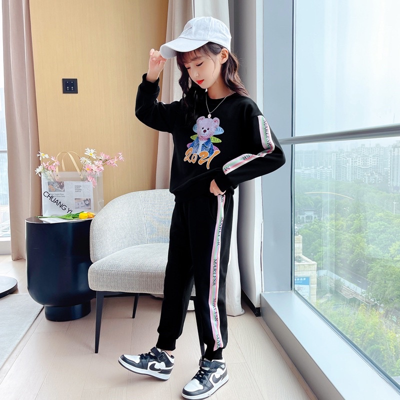 Bộ đồ cho bé từ 4-9 tuổi chất nỉ da cá siêu mềm đẹp