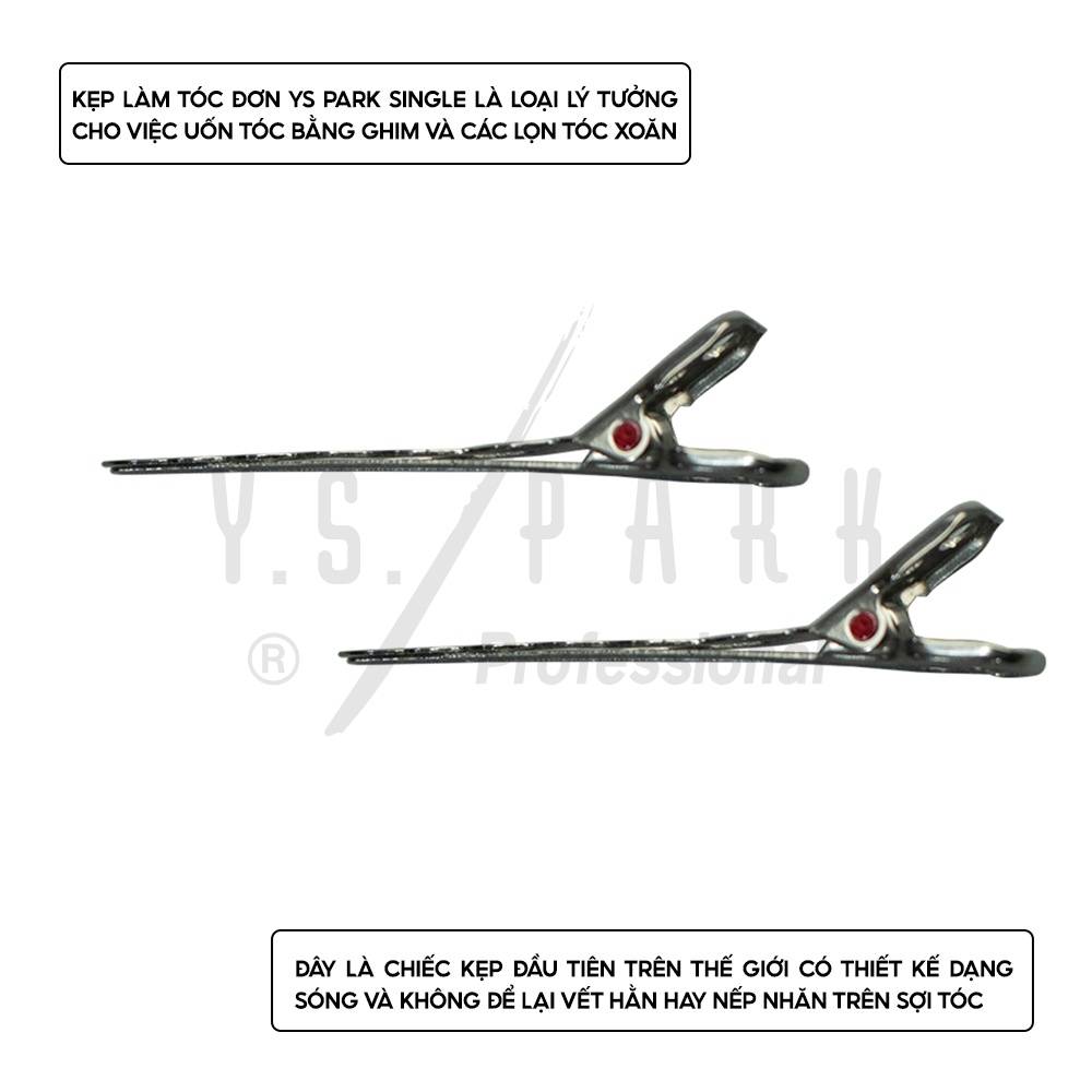 Ảnh Kẹp đơn giữ tóc YS PARK Single dạng sóng không tạo nếp chịu nhiệt cao cấp hàng chính hãng made in Japan 3