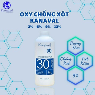 Oxy Trợ Nhuộm KANAVAL Hương Dứa Thơm Mát Không Xót Da Đầu 3%, 6%, 9%, 12% Chai 1000ml