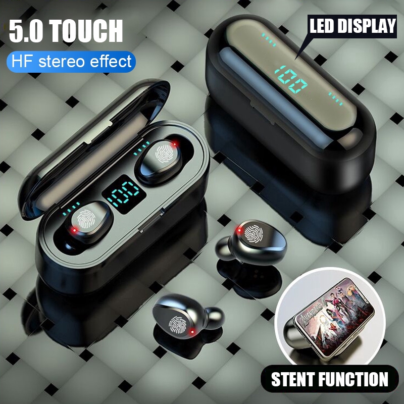 Ảnh Tai nghe không dây Vitog F9 Bluetooth màn hình hiển thị LED TWS tích hợp hộp sạc 2000mAh 2