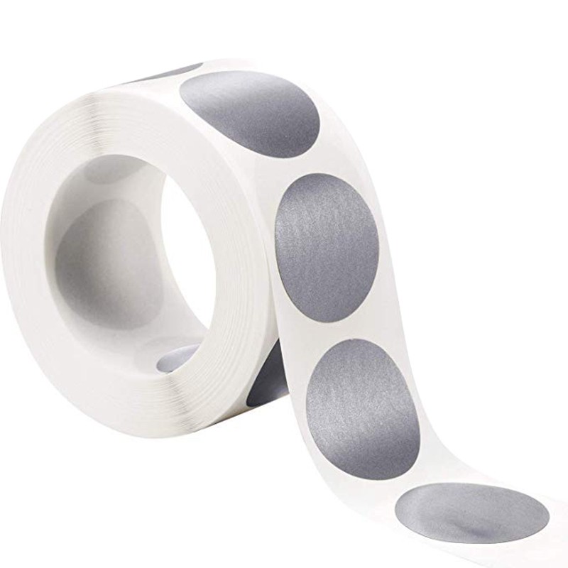 Set 300 miếng dán bạc tròn cào được 1 inch cho đồ dùng học tập/ bữa tiệc