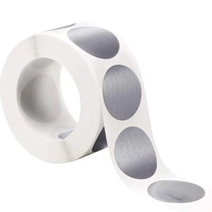 Set 300 miếng dán bạc tròn cào được 1 inch cho đồ dùng học tập/ bữa tiệc