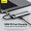 Bộ ChuyểN ĐổI Baseus USB C Sang HDMI USB 3.0 Cho MacBook Pro Air Surface Pro 7