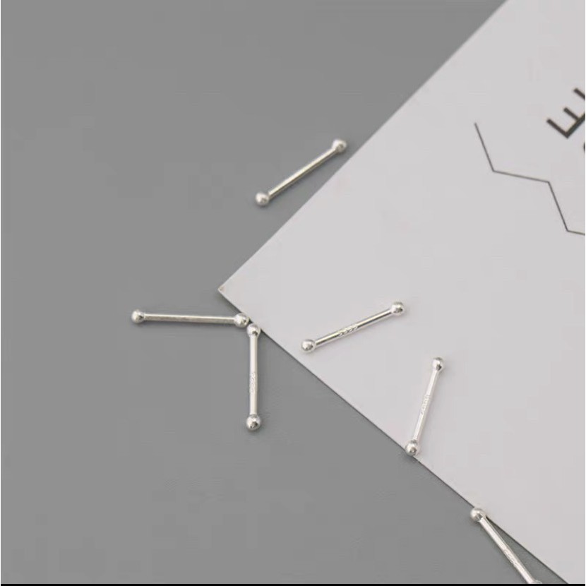 Ảnh Khuyên tai bạc nữ TLEE giữ lỗ nhỏ nhắn chống viêm nhiễm sau bắn lỗ TLEE JEWELRY B0305 1