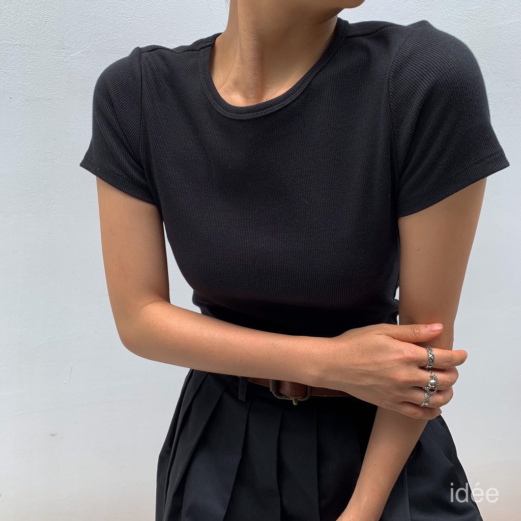 Ảnh Áo thun nữ ôm idee cổ tròn tay ngắn 2