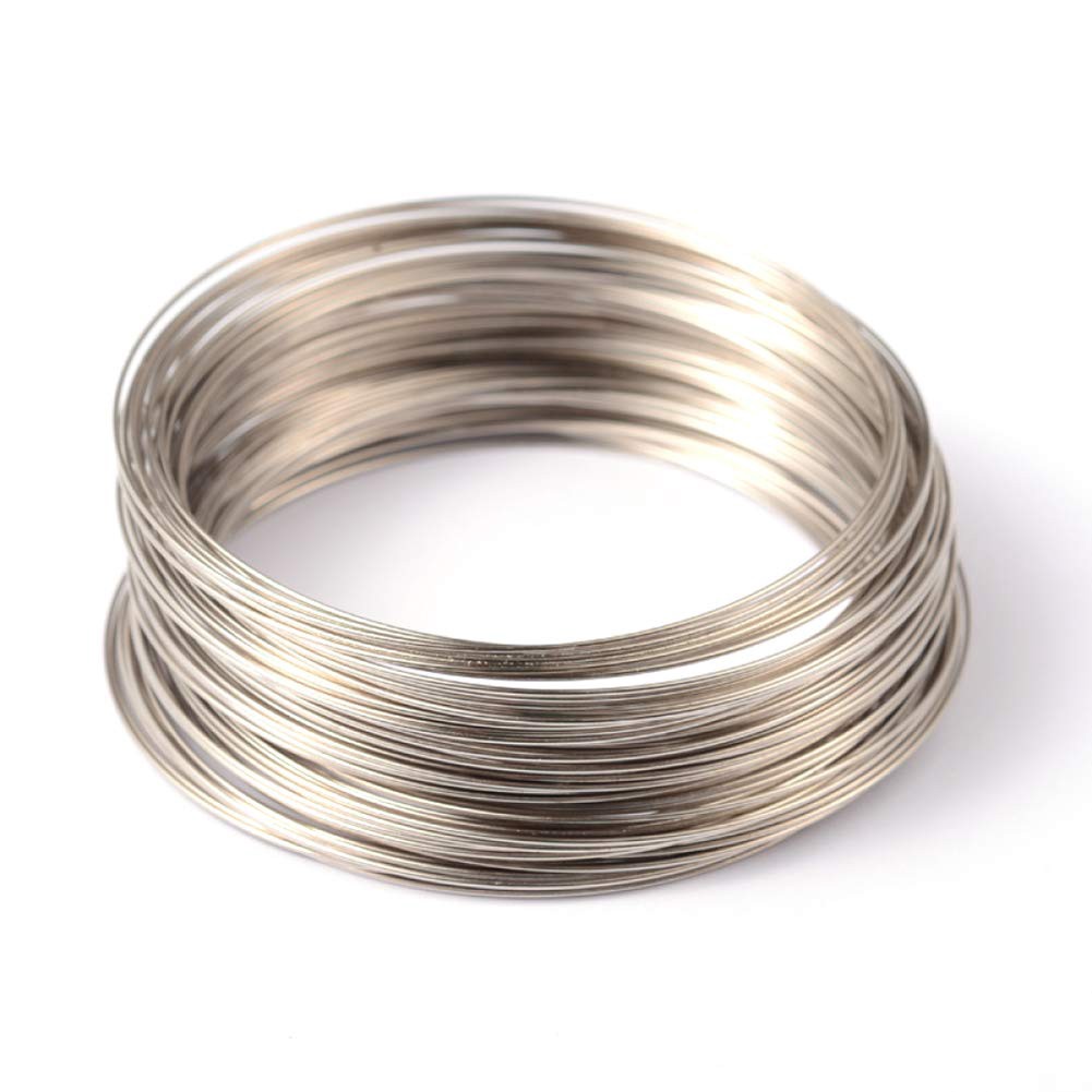Memory Wire for Bracelet Making Steel Platinum Color 65mm Wire : 0.5mm ...