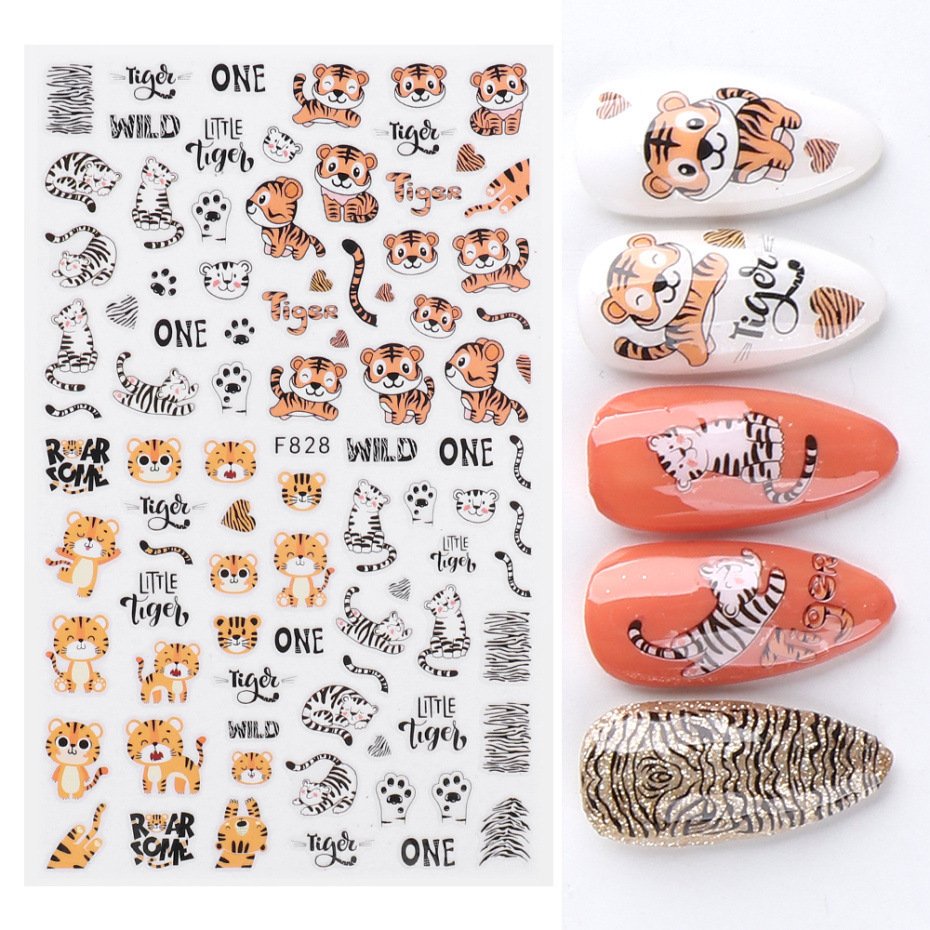 Sticker Mẫu Bé Hổ 2022 | Hình Dán Móng Tay | Shopee Việt Nam
