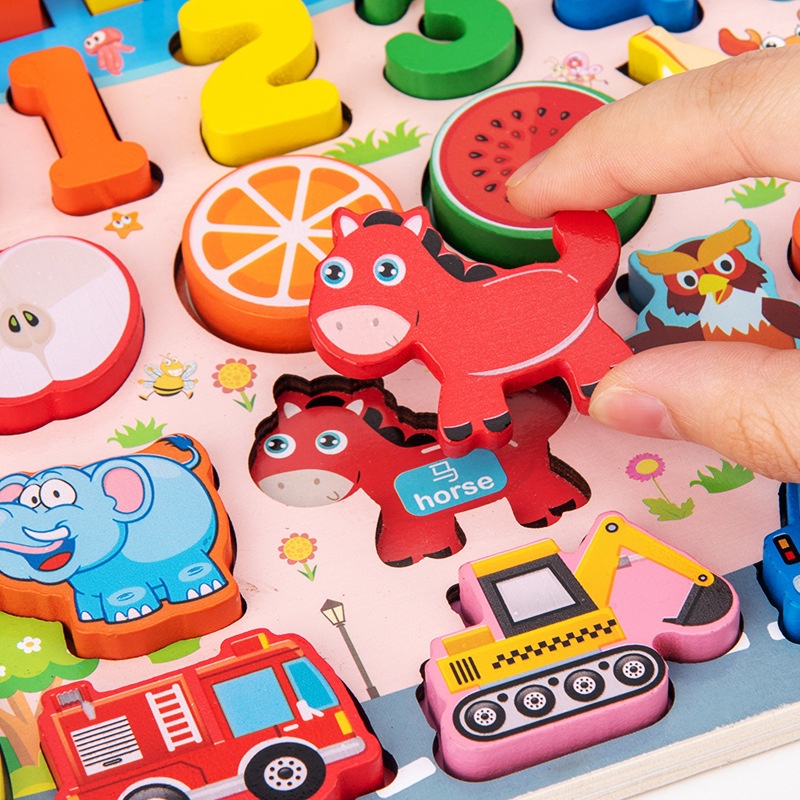 Đồ chơi bộ bảng Số Câu Cá Thông Minh Montessori, Ghép Hình Đa Năng Giúp Bé Phát Triển Tư Duy Sớm