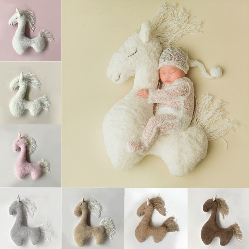 Innlike1 Sơ Sinh Chụp Ảnh Cho Ngựa Đạo Cụ Bé Chụp Ảnh Ngựa Dễ Thương Cho Búp Bê Động Vật Trẻ Sơ Sinh Đồ Chơi Ảnh