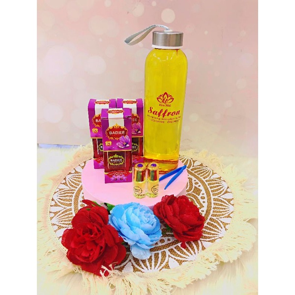 3 hộp 1gr] Saffron Negin Badiee/tặng 2 chai nước hoa Dubai