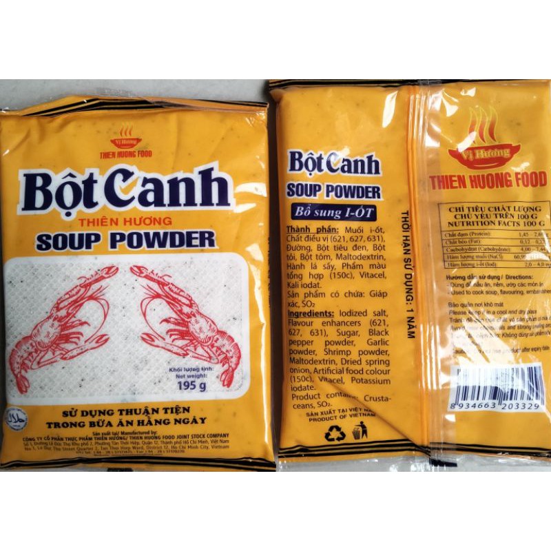 Combo 10gói bột canh cao cấp Thiên Hương 195gr