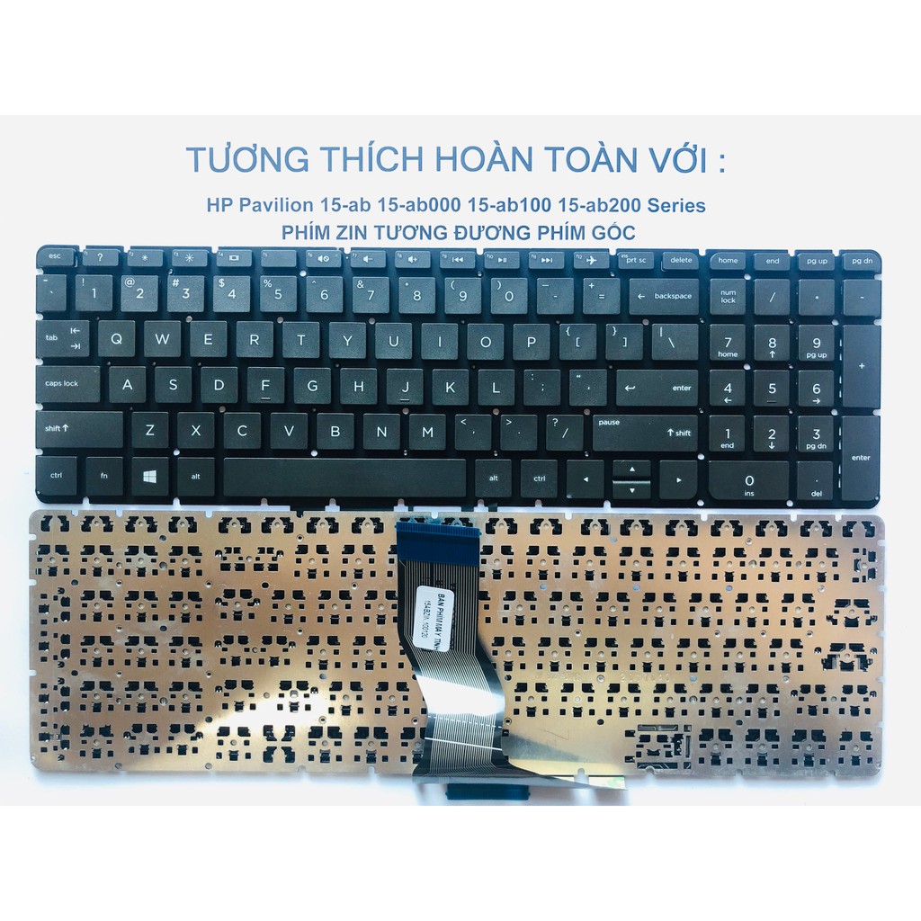 Tastiera HP Per Notebook UK Nero - Compatibile Pavilion 15-ab, 15-au, 15-aw, 15-bc, 15-ak, 15-ax