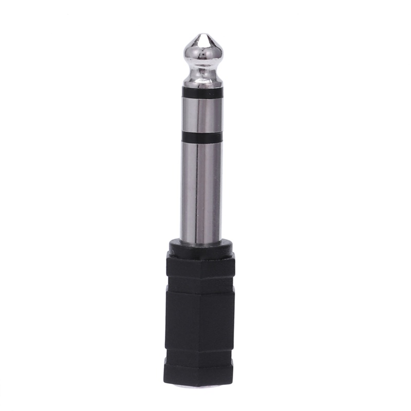 Bộ chuyển đổi tai nghe 6 miếng 6,35 mm (1 / 4 inch) Nam đến 3,5 mm (1 / 8 inch) Bộ chuyển đổi giắc cắm tai nghe âm thanh nổi âm thanh nổi dành cho nữ, Đen / Mạ vàng