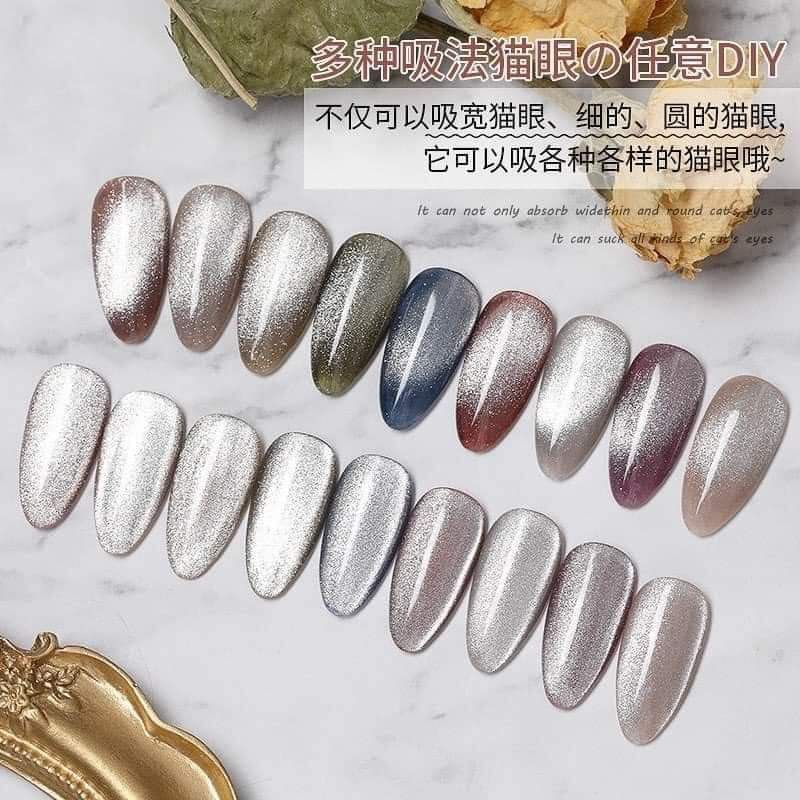 [XẢ KHO] Top mắt mèo kim cương Huaxi 9D chính hãng - sơn gel mắt mèo kim cương Huaxi lấp lánh sang chảnh (lẻ chai)